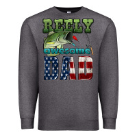 Charcoal Heather reely awesome dad Premium Sweatshirt - HRA Design Shop