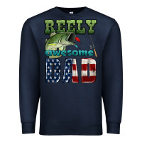 Navy reely awesome dad Premium Sweatshirt - HRA Design Shop