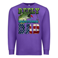 Purple reely awesome dad Premium Sweatshirt - HRA Design Shop