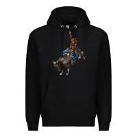 Black western rodeo bullfighter Premium Hoodie - BarkalooDesign