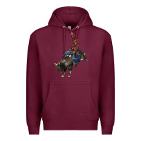 Burgundy western rodeo bullfighter Premium Hoodie - BarkalooDesign