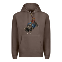 Coffee western rodeo bullfighter Premium Hoodie - BarkalooDesign