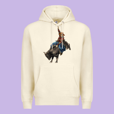 Western Rodeo Bullfighter Premium Hoodie Designed By Barkaloodesign
