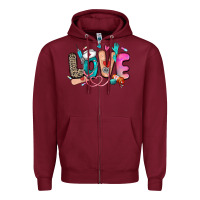 Burgundy love nurse Zipper Hoodie - Zillion Design Studio