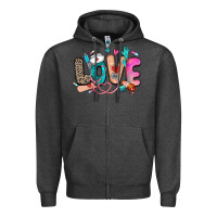 Charcoal Heather love nurse Zipper Hoodie - Zillion Design Studio