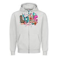 Dove Grey love nurse Zipper Hoodie - Zillion Design Studio