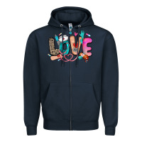 Navy love nurse Zipper Hoodie - Zillion Design Studio