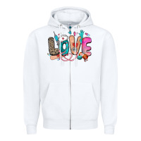 White love nurse Zipper Hoodie - Zillion Design Studio