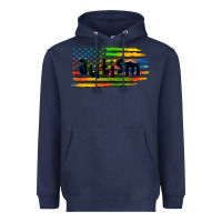 Navy autism american flag Heavyweight Hoodie - Zillion Design Studio