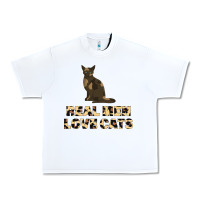 White Real Men Love Cats Urban Heavy Tee - Bettercallsaul