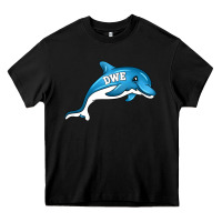 Black dolphin dwe Heavy Core Tee - CowhideDigitalArt