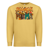 Antique Gold thankful mama longhorn Premium Sweatshirt - RacoonDesign