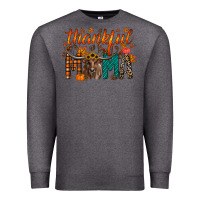 Charcoal Heather thankful mama longhorn Premium Sweatshirt - RacoonDesign