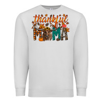 Dove Grey thankful mama longhorn Premium Sweatshirt - RacoonDesign
