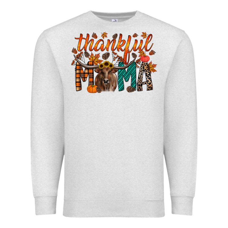 Thankful Mama Longhorn Premium Sweatshirt by RacoonDesign | Teevron