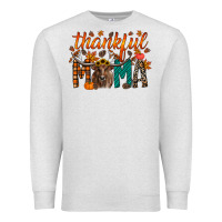 Oatmeal Heather thankful mama longhorn Premium Sweatshirt - RacoonDesign