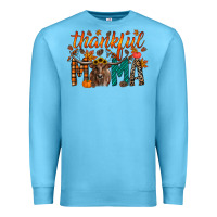 Ocean Blue thankful mama longhorn Premium Sweatshirt - RacoonDesign