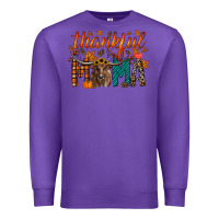 Purple thankful mama longhorn Premium Sweatshirt - RacoonDesign