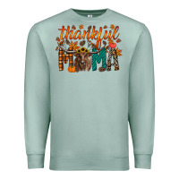 Seafoam thankful mama longhorn Premium Sweatshirt - RacoonDesign