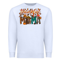 White thankful mama longhorn Premium Sweatshirt - RacoonDesign