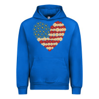 Cobalt american heart flag Urban Hoodie - MaliasSmallBusiness