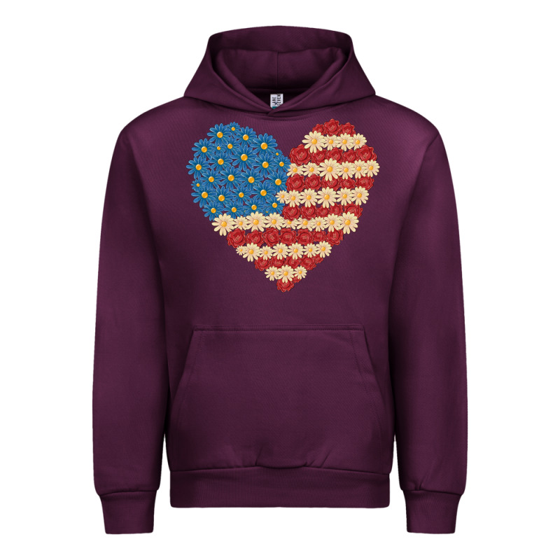 American Heart Flag Urban Hoodie by MaliasSmallBusiness | Teevron