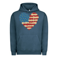 Pigment Midnight Navy american heart flag Urban Hoodie - MaliasSmallBusiness