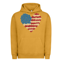 Pigment Peanut Butter american heart flag Urban Hoodie - MaliasSmallBusiness