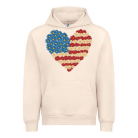 Sandshell american heart flag Urban Hoodie - MaliasSmallBusiness
