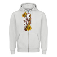 Dove Grey sport baseball  lightning bolt Zipper Hoodie - texasbilliewilder