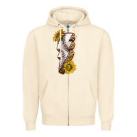 Sandshell sport baseball  lightning bolt Zipper Hoodie - texasbilliewilder