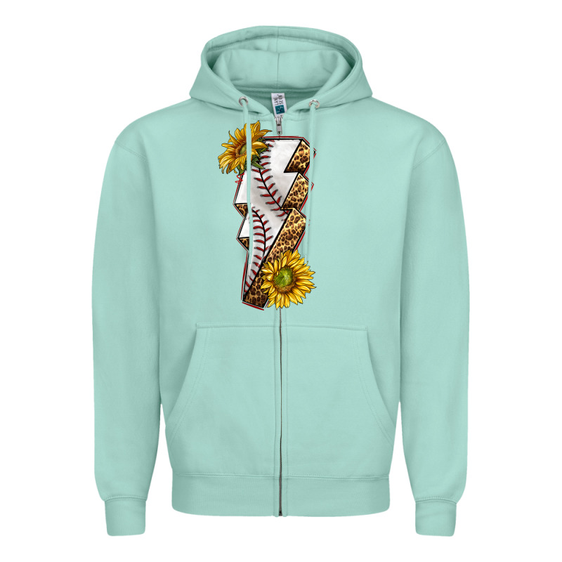 Sport Baseball  Lightning Bolt Zipper Hoodie by texasbilliewilder | Teevron