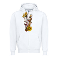 White sport baseball  lightning bolt Zipper Hoodie - texasbilliewilder