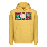 Antique Gold western pink flovers leopard serape   license plate template Premium Hoodie - BarkalooDesign