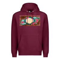 Burgundy western pink flovers leopard serape   license plate template Premium Hoodie - BarkalooDesign
