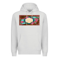 Dove Grey western pink flovers leopard serape   license plate template Premium Hoodie - BarkalooDesign