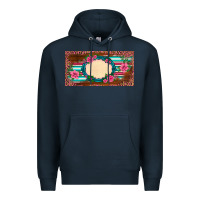 Navy western pink flovers leopard serape   license plate template Premium Hoodie - BarkalooDesign