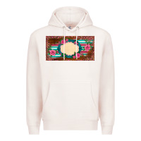 Pale Pink western pink flovers leopard serape   license plate template Premium Hoodie - BarkalooDesign