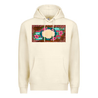 Western Pink Flovers Leopard Serape   License Plate Template Premium Hoodie | Teevron