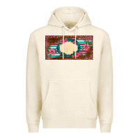 Tofu western pink flovers leopard serape   license plate template Premium Hoodie - BarkalooDesign