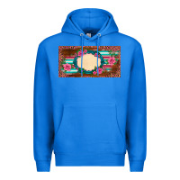 True Royal western pink flovers leopard serape   license plate template Premium Hoodie - BarkalooDesign