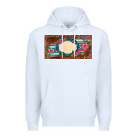 White western pink flovers leopard serape   license plate template Premium Hoodie - BarkalooDesign