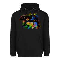 Black autism mama bear Heavyweight Hoodie - Zillion Design Studio