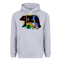 Heather Grey autism mama bear Heavyweight Hoodie - Zillion Design Studio
