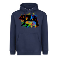 Navy autism mama bear Heavyweight Hoodie - Zillion Design Studio