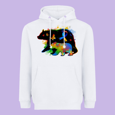 Autism Mama Bear Heavyweight Hoodie Designed By Zillion Design Studio