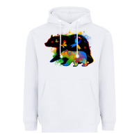 White autism mama bear Heavyweight Hoodie - Zillion Design Studio
