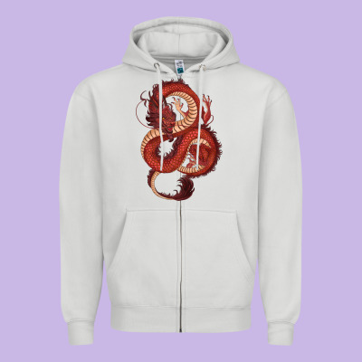 Zipper Hoodie red dragon