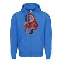 True Royal red dragon Zipper Hoodie - RanaPortraitStore