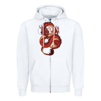 White red dragon Zipper Hoodie - RanaPortraitStore